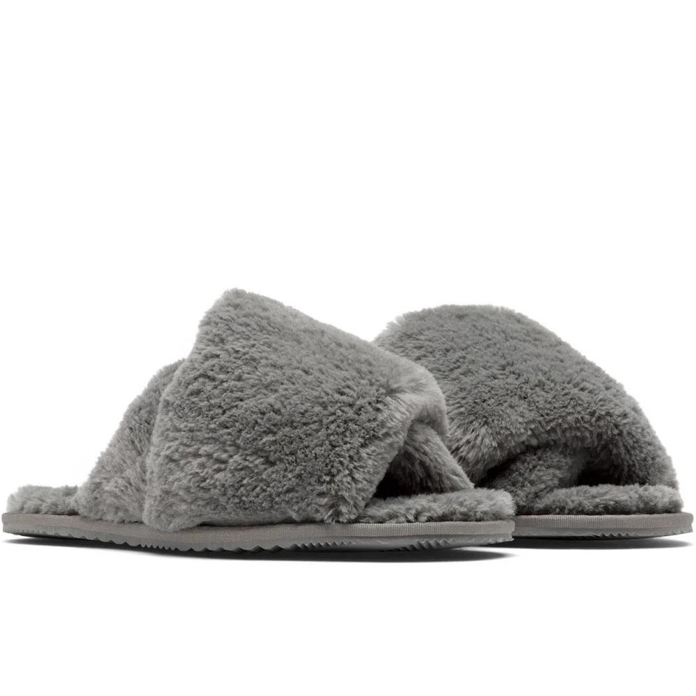 SOREL® (Women's 10) GO™ MAIL RUN Slipper in Quarry/Sea Salt‎